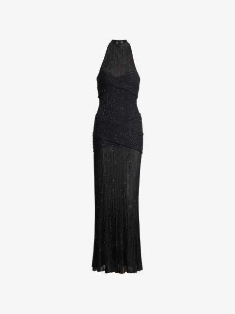 Balmain long fléchage knit dress