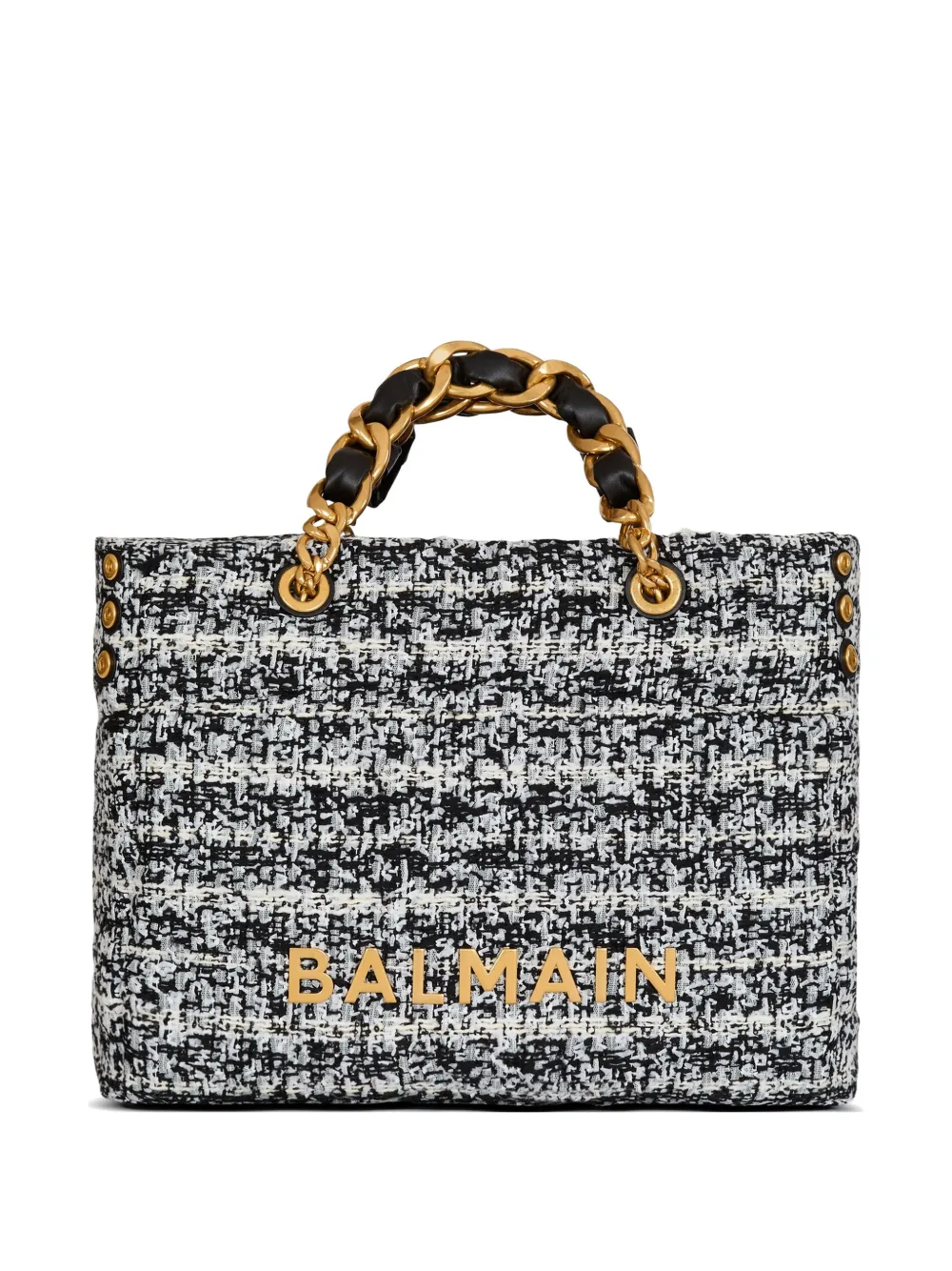 Balmain Borsa tote 1945 in tweed - Nero