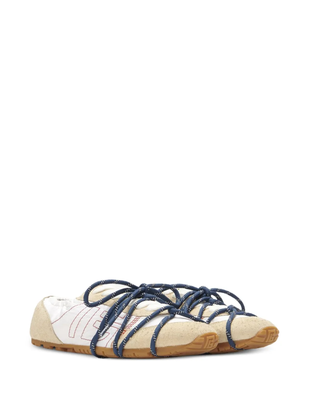 Balmain Racer 45 sneakers van nylon en suède Beige