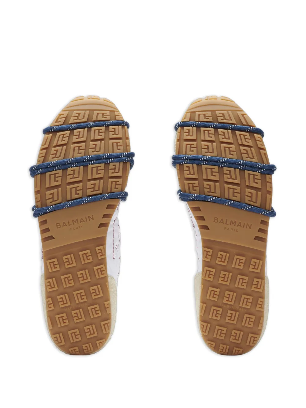 Balmain Racer 45 sneakers van nylon en suède Beige