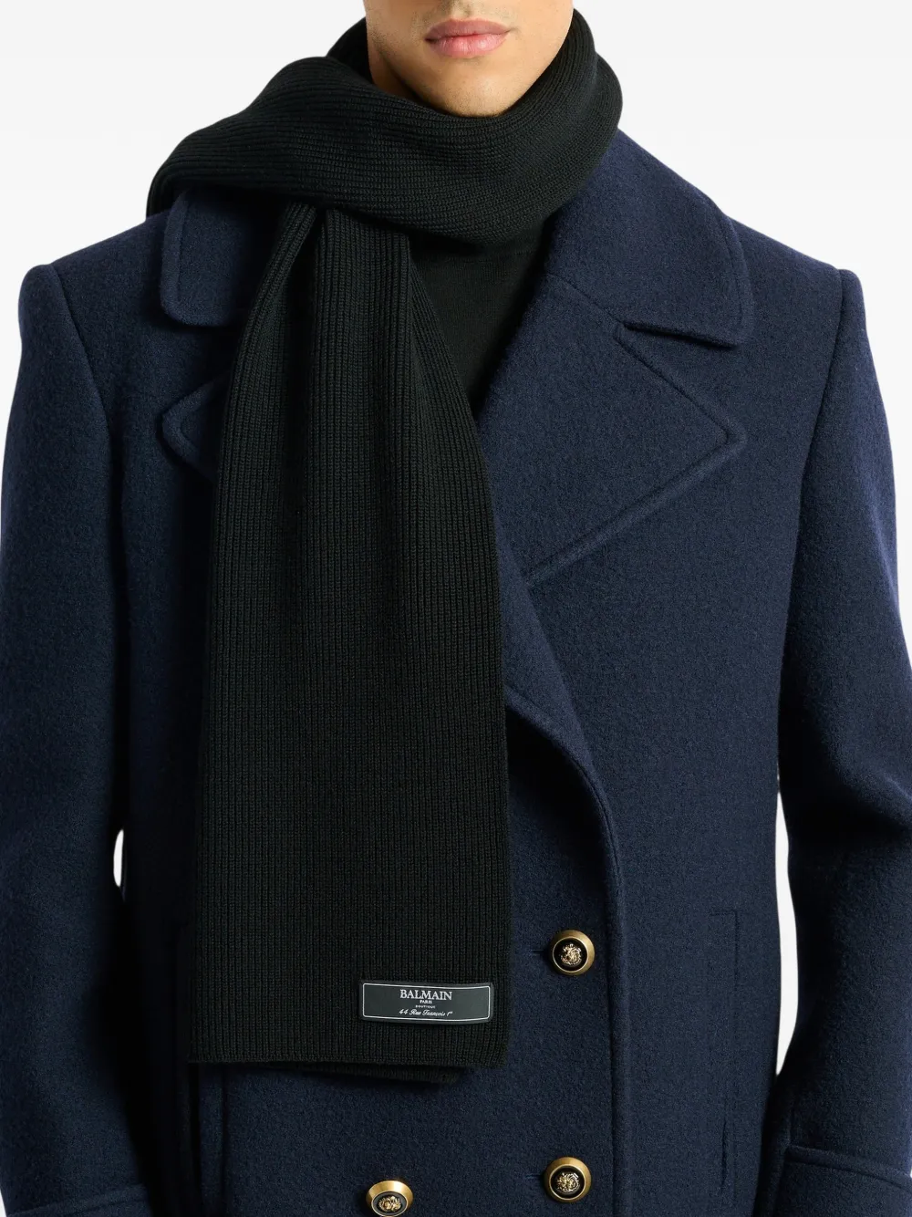Balmain Paris Wool Scarf In Orange