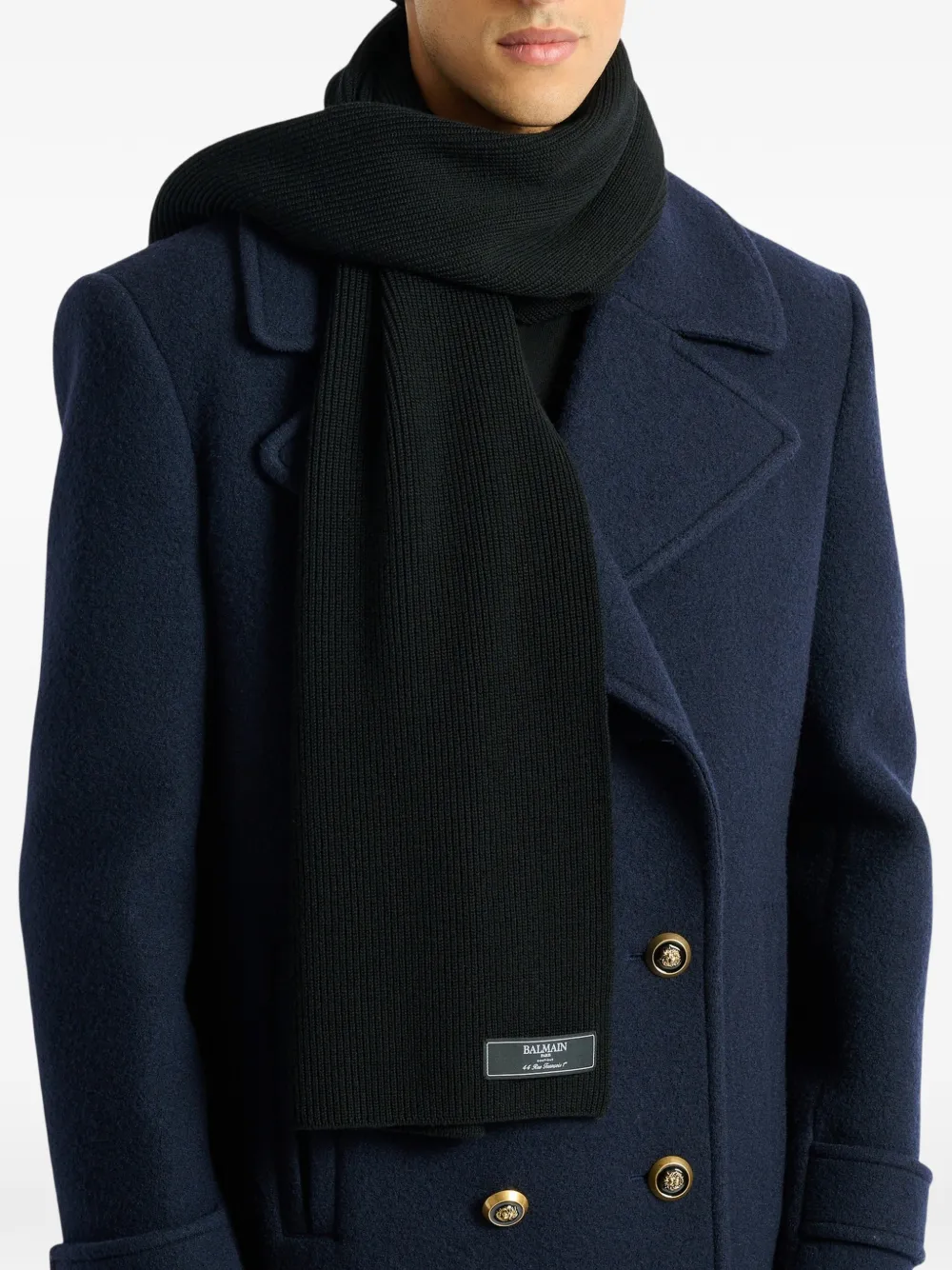Balmain Paris Wool Scarf In Orange