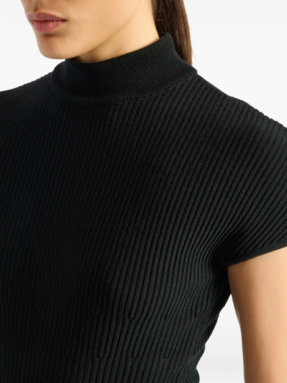 Balmain Ribgebreide body Zwart
