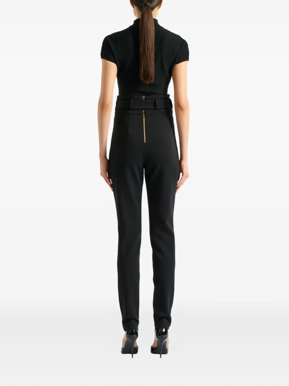 Balmain Ribgebreide body Zwart