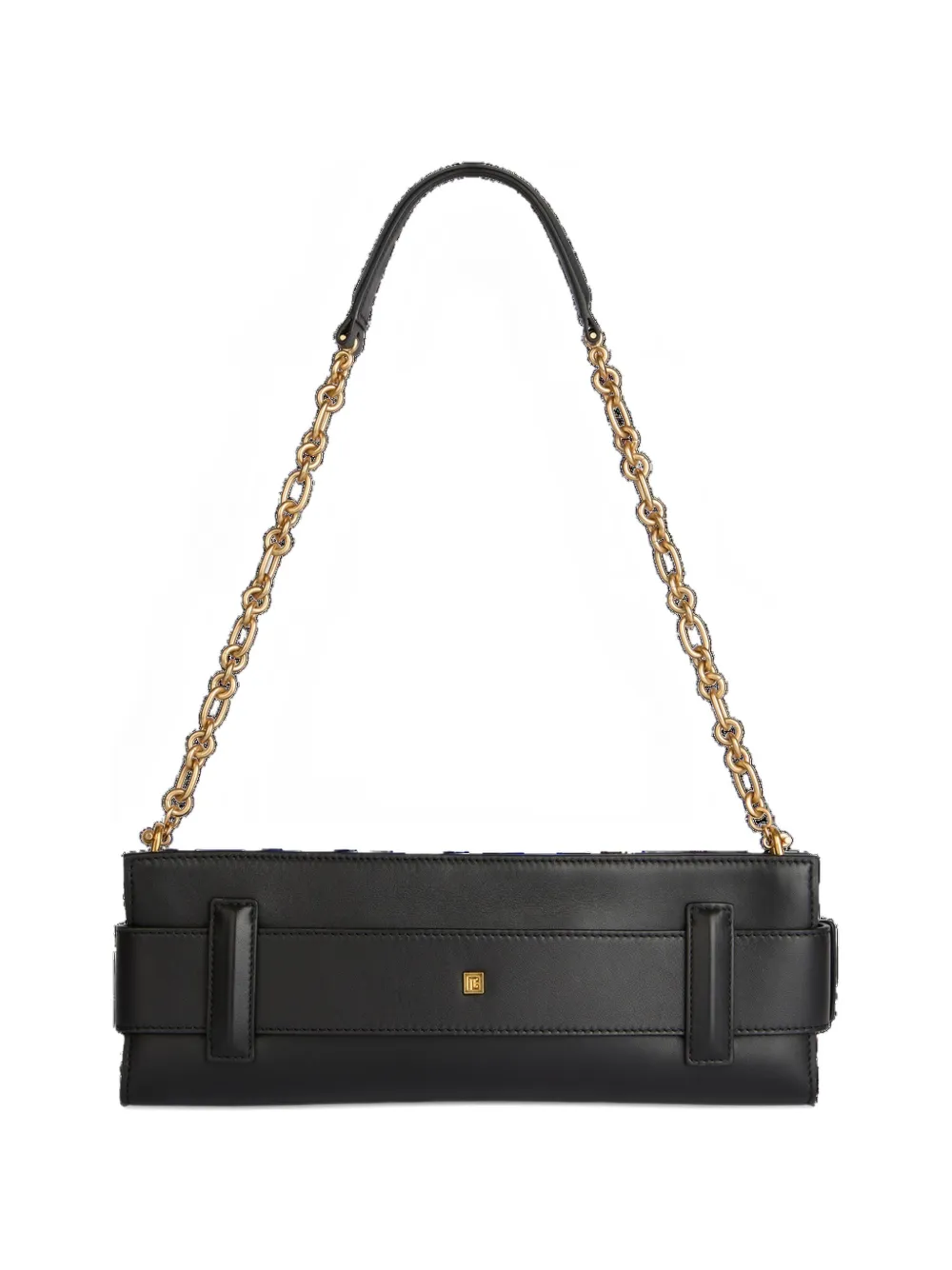 Balmain Anthem zachte leren clutch Zwart