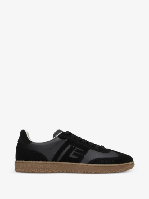 Balmain Swan trainers in smooth leather and suede