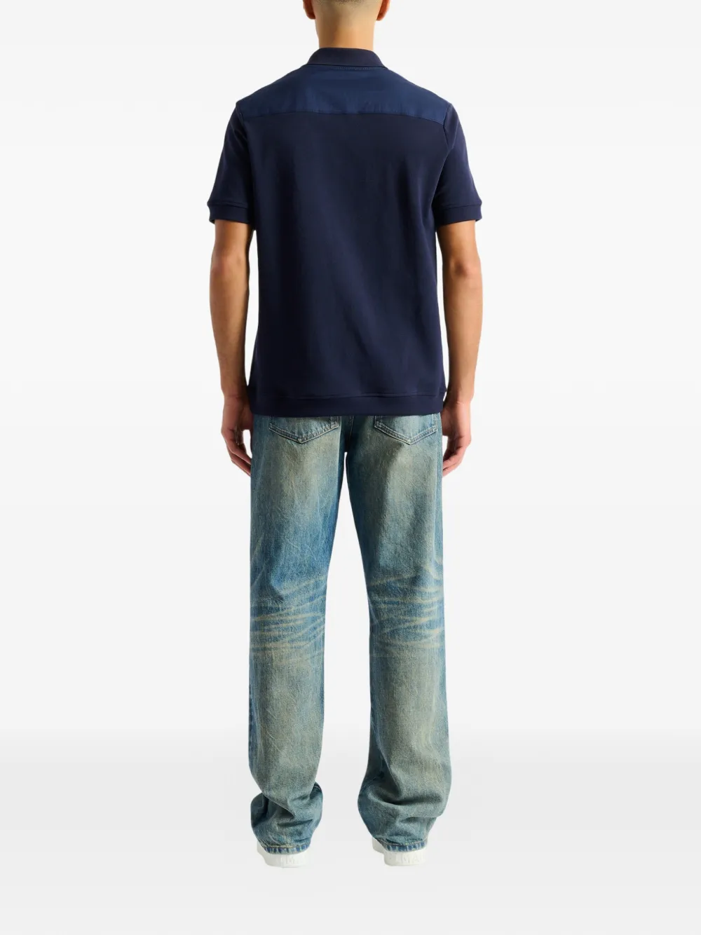 Balmain Poloshirt met Insect borduurwerk Blauw