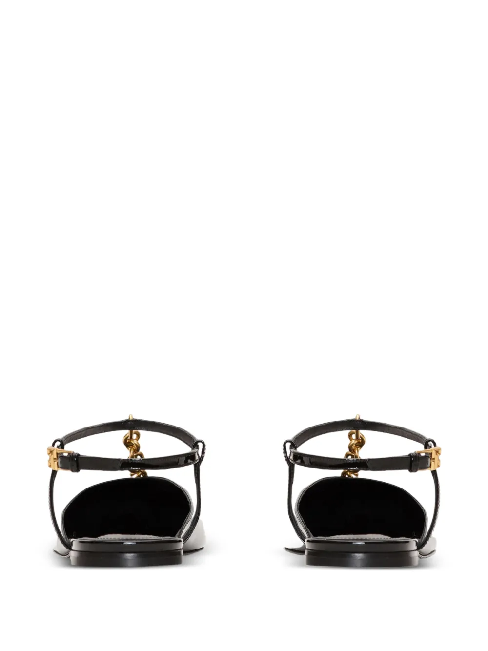 Balmain Sync ketting sandalen van lakleer Zwart