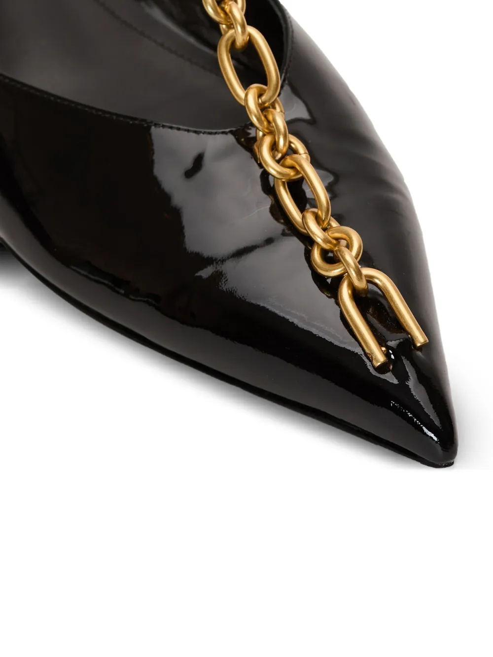 Balmain Sync ketting sandalen van lakleer Zwart