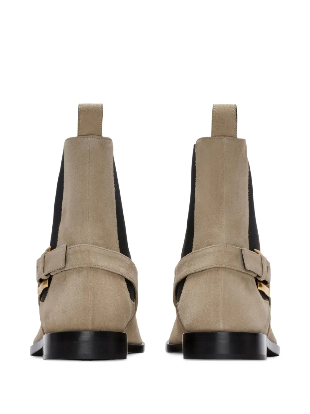 Balmain Anthem Chelsea laarzen van suède leer Beige
