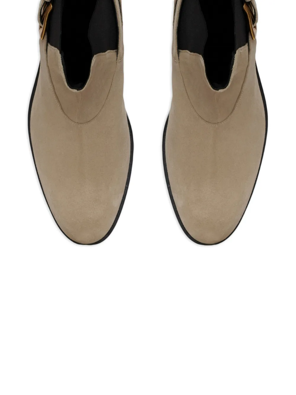 Balmain Anthem Chelsea laarzen van suède leer Beige