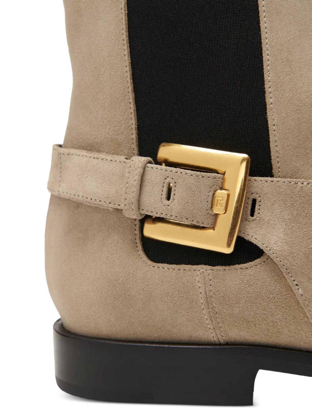 Balmain Anthem Chelsea laarzen van suède leer Beige