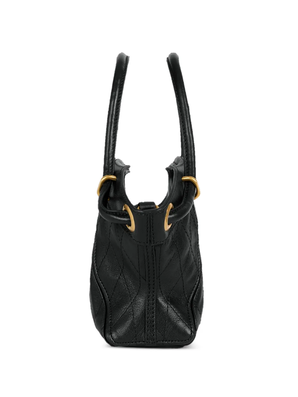 Balmain Kleine gladde leren shopper Zwart