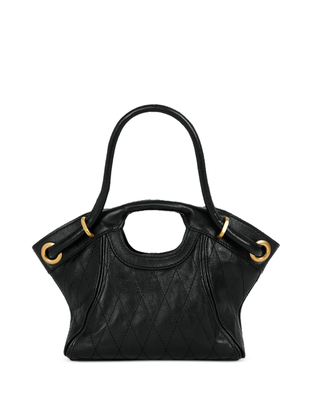 Balmain Kleine gladde leren shopper Zwart