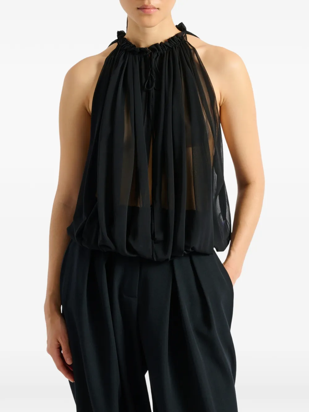 Balmain Mouwloze top Zwart