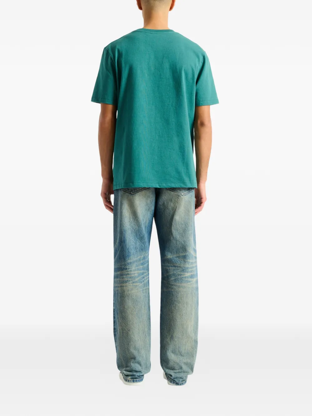 Balmain T-shirt met Vintage borduurwerk Blauw