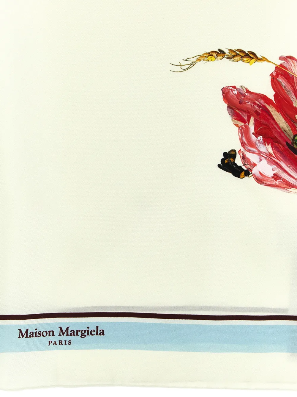 Maison Margiela Sjaal met bloemenprint Wit