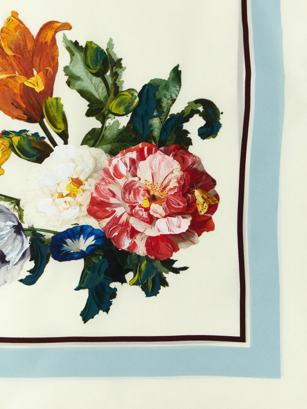 Maison Margiela Sjaal met bloemenprint Wit