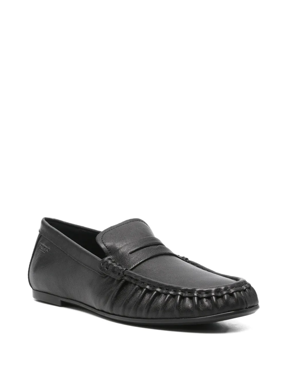 VAGABOND Aleya penny loafers met ruches Zwart
