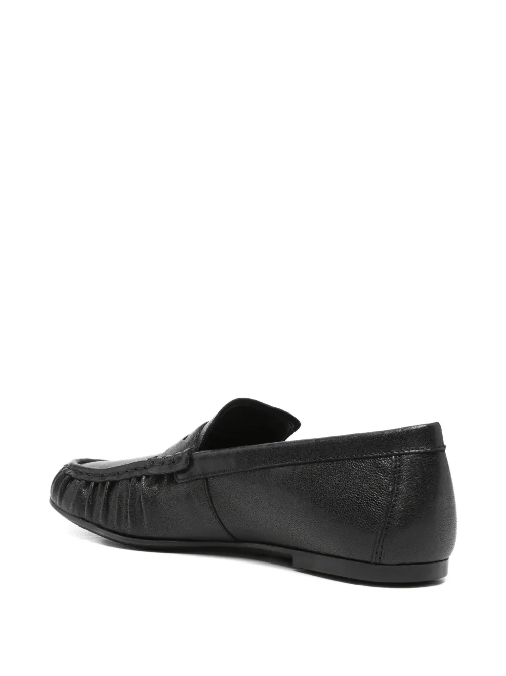 VAGABOND Aleya penny loafers met ruches Zwart