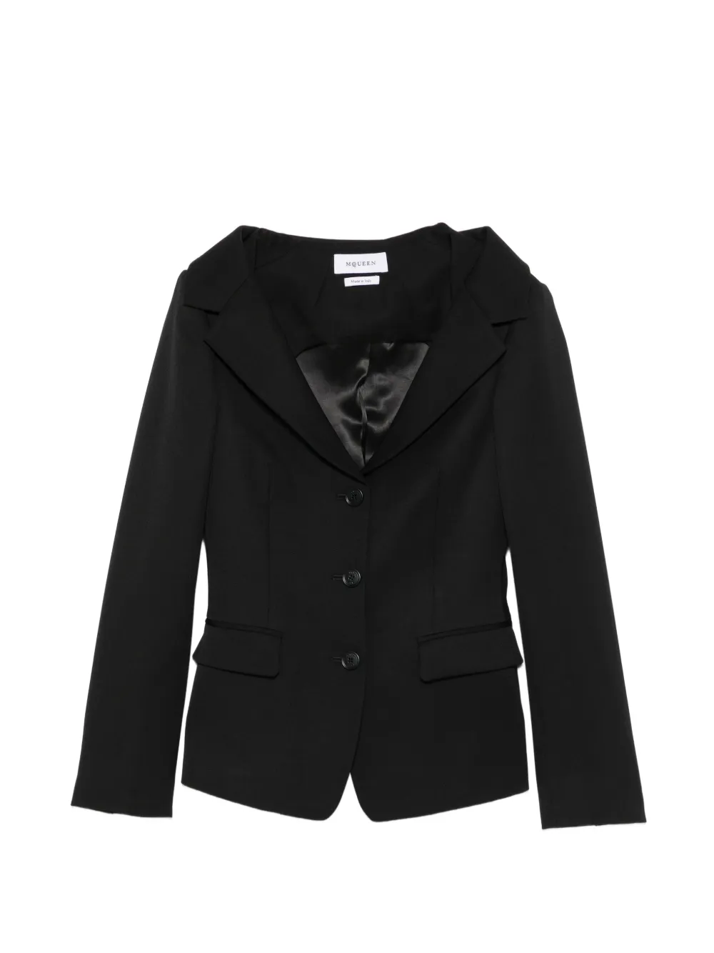 Alexander McQueen off-shoulder blazer - Black