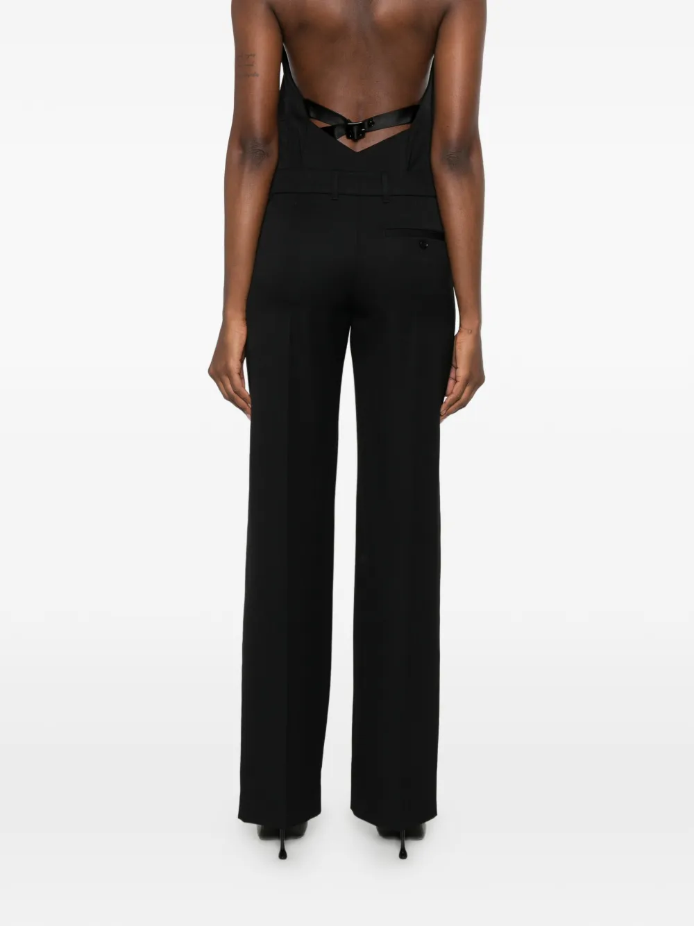 Alexander McQueen Pantalon met satijnen afwerking Zwart