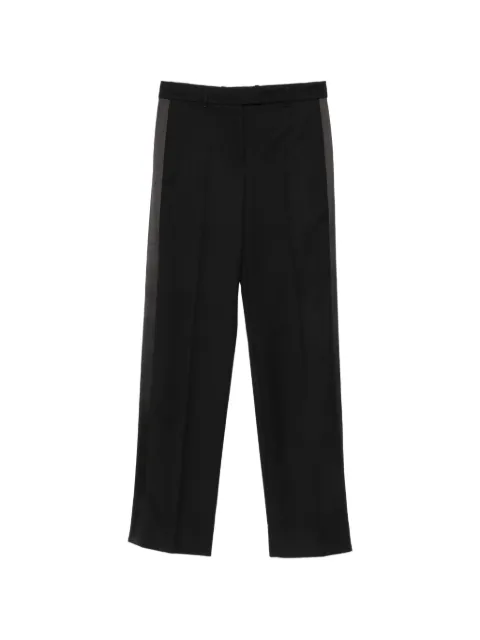 Alexander McQueen pantalones de vestir con ribetes de satén
