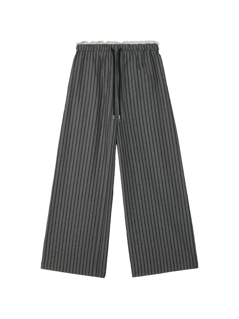 tout a coup vertical-stripe drawstring trousers - Grau