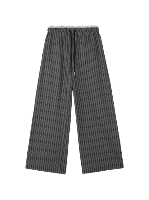 tout a coup vertical-stripe drawstring trousers