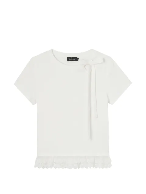 tout a coup playera con ribete de encaje