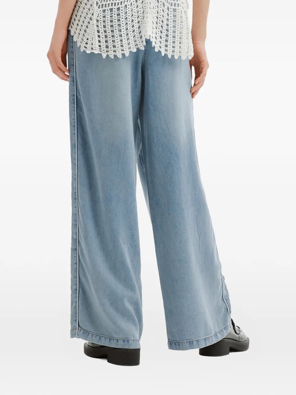 b+ab Jeans met zijstreep en trekkoord Blauw