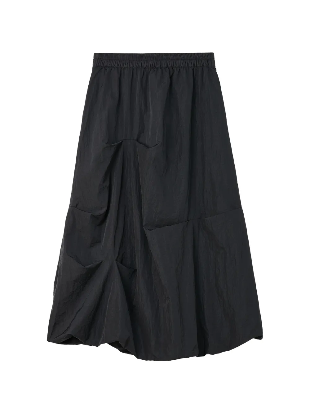 b+ab draped bubble-hem midi skirt - Grigio
