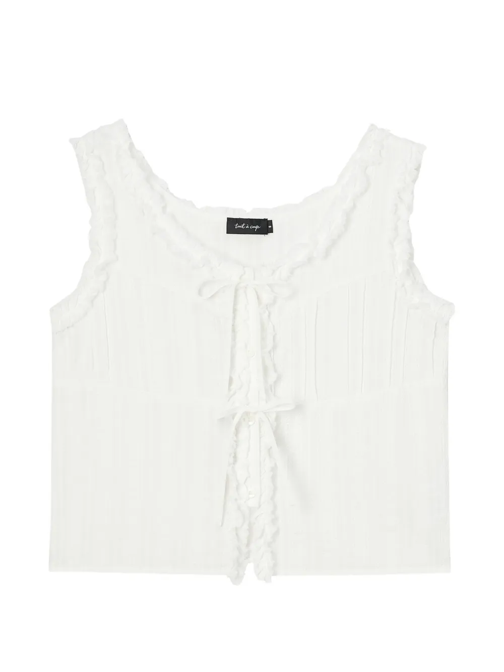 tout a coup ruffled bow-detail top
