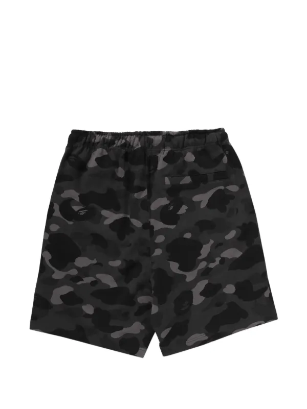 BAPE カモフラージュ ショートパンツ A BATHING APE® カモフラージュ ショートパンツ | ブラック | FARFETCH JP
