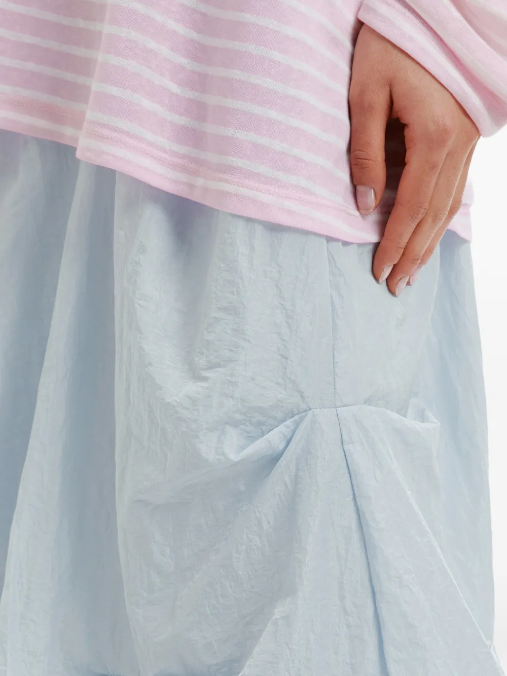 b+ab Midi-ballonrok met elastische taille Blauw