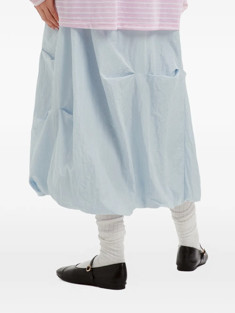 b+ab Midi-ballonrok met elastische taille Blauw
