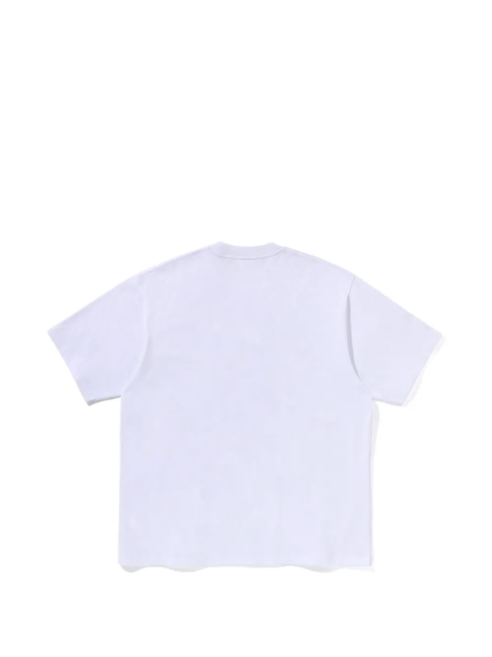 A BATHING APE Multi Logo College katoenen T-shirt met korte mouwen Wit