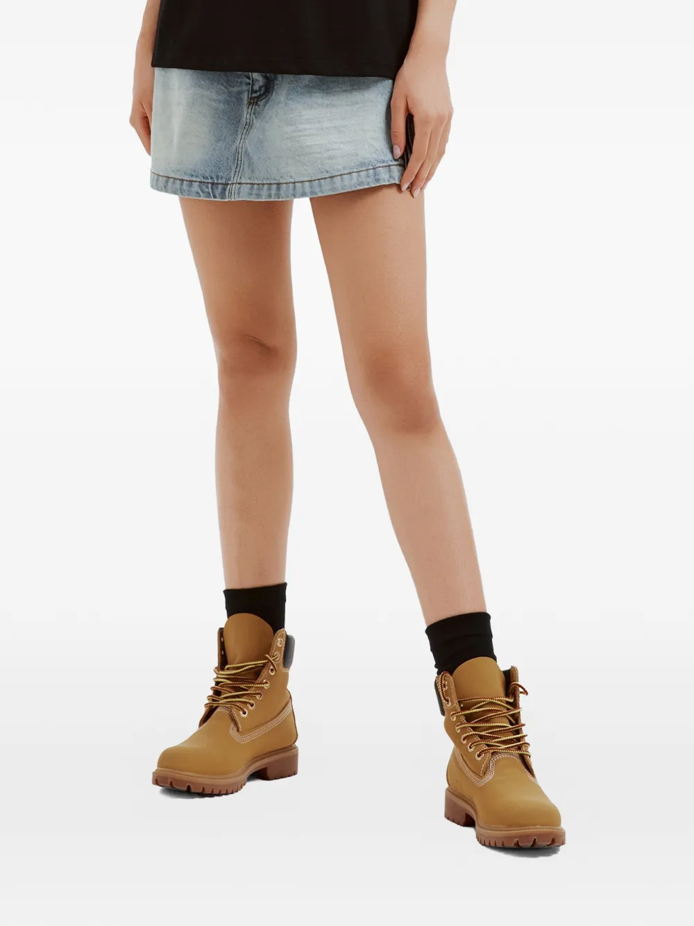 Mini Cream Mini-rok met sterpatch en rits Blauw