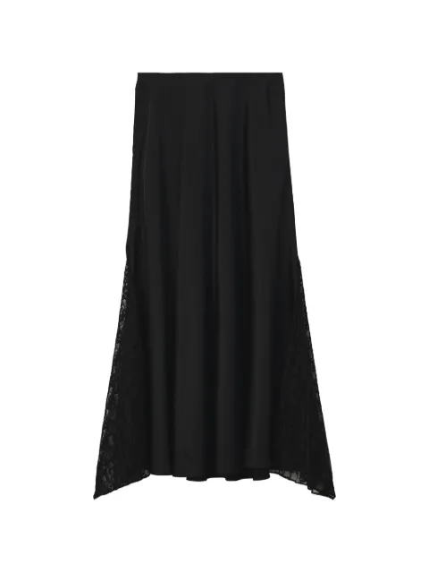 tout a coup — lace-insert asymmetric skirt