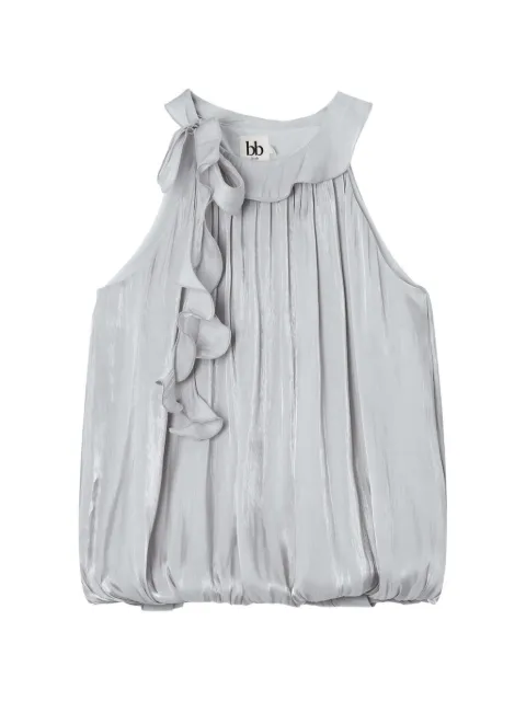 b+ab ruffle-trimmed bow-detail blouse