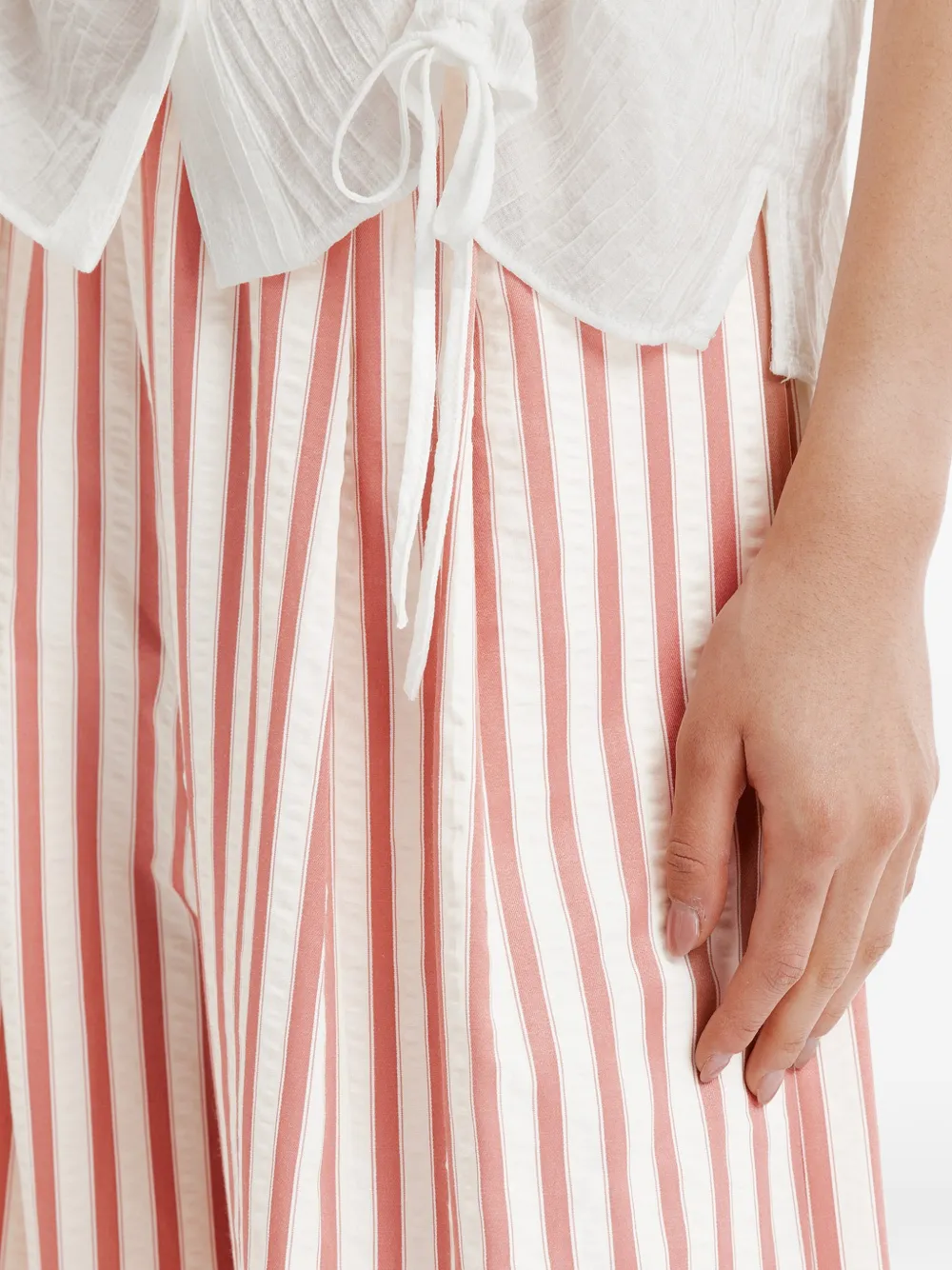 b+ab Gestreepte broek Roze