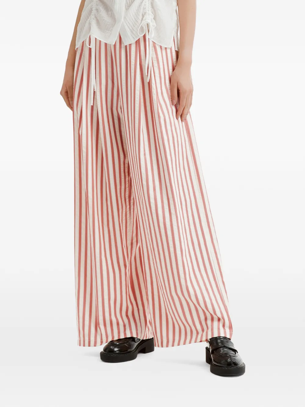 b+ab Gestreepte broek Roze