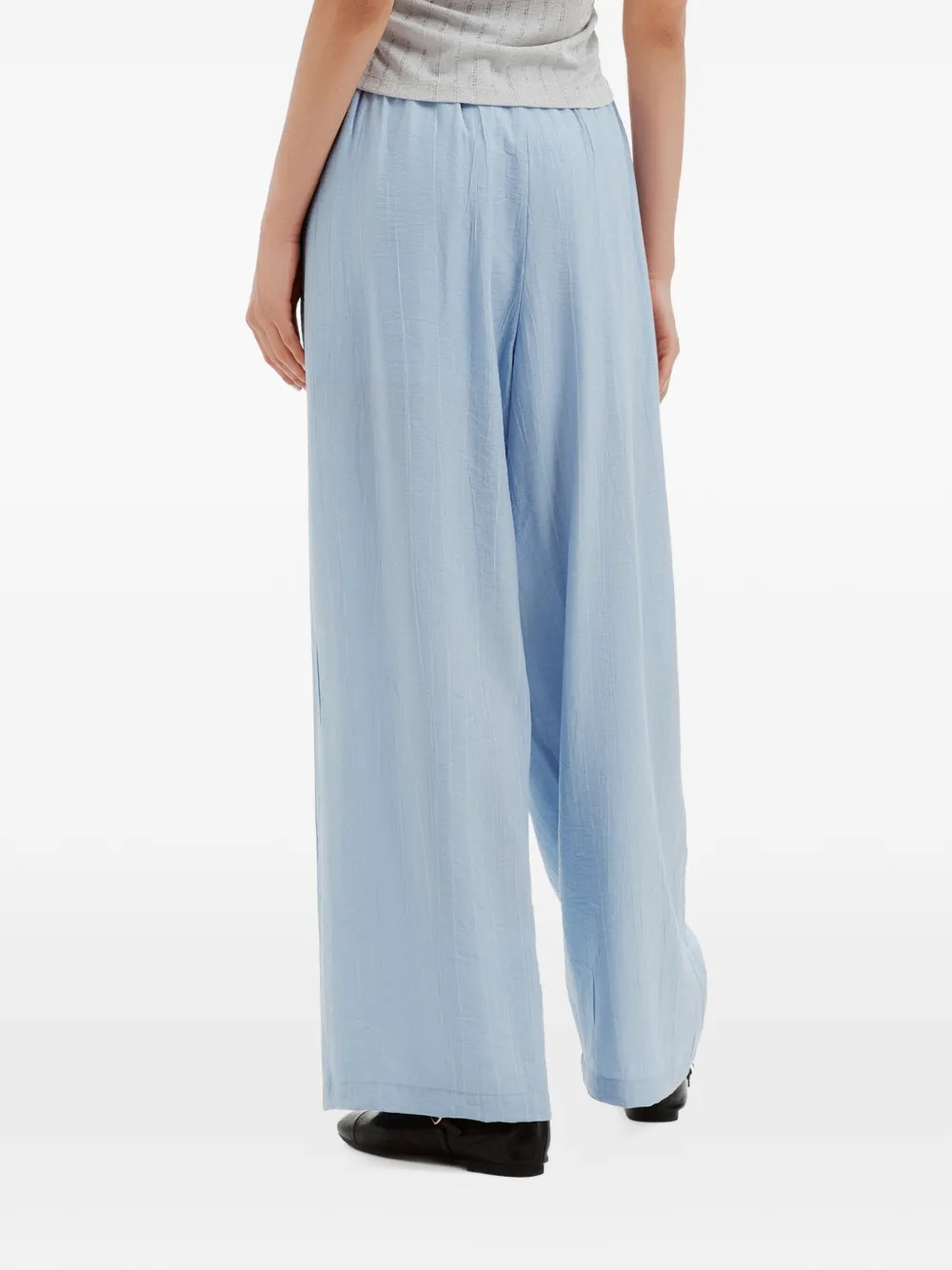b+ab Plooibroek met wijde pijpen Blauw