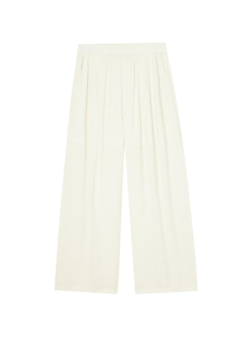 tout a coup elasticated-waistband wide-leg trousers - Bianco