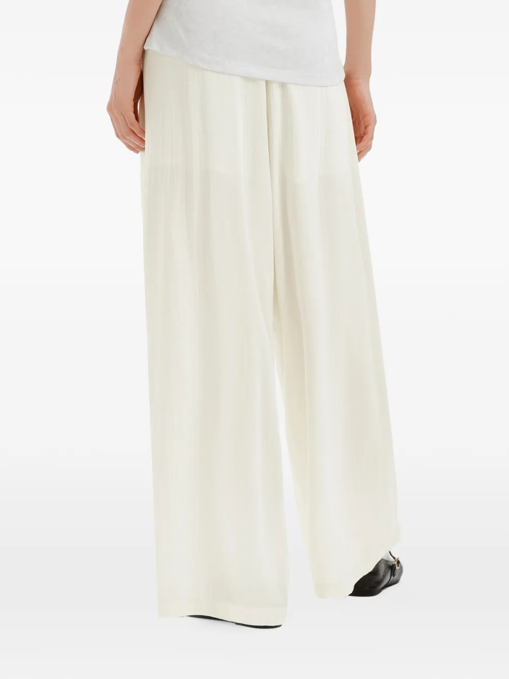tout a coup Broek met elastische tailleband Wit