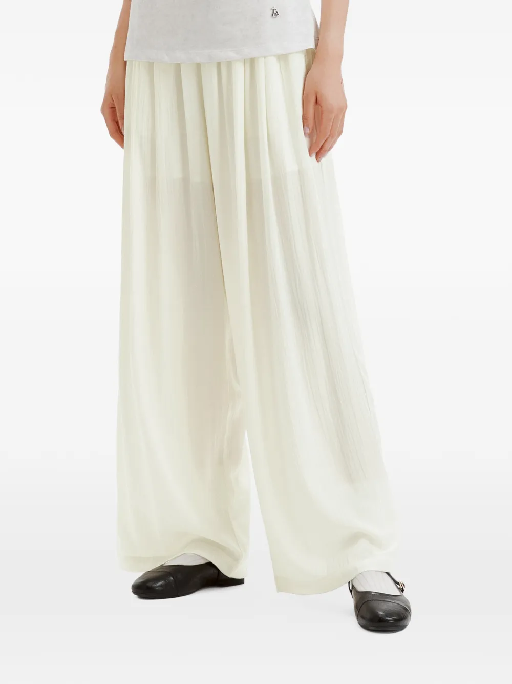 tout a coup Broek met elastische tailleband Wit