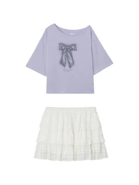 b+ab bow-print tiered set