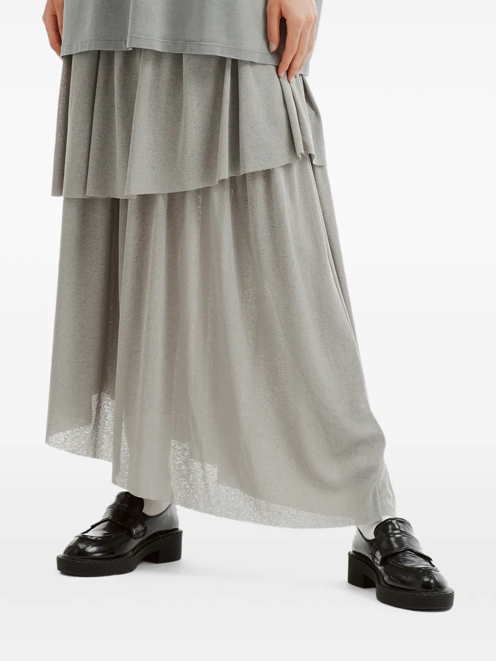 b+ab Asymmetrische midi-rok Grijs