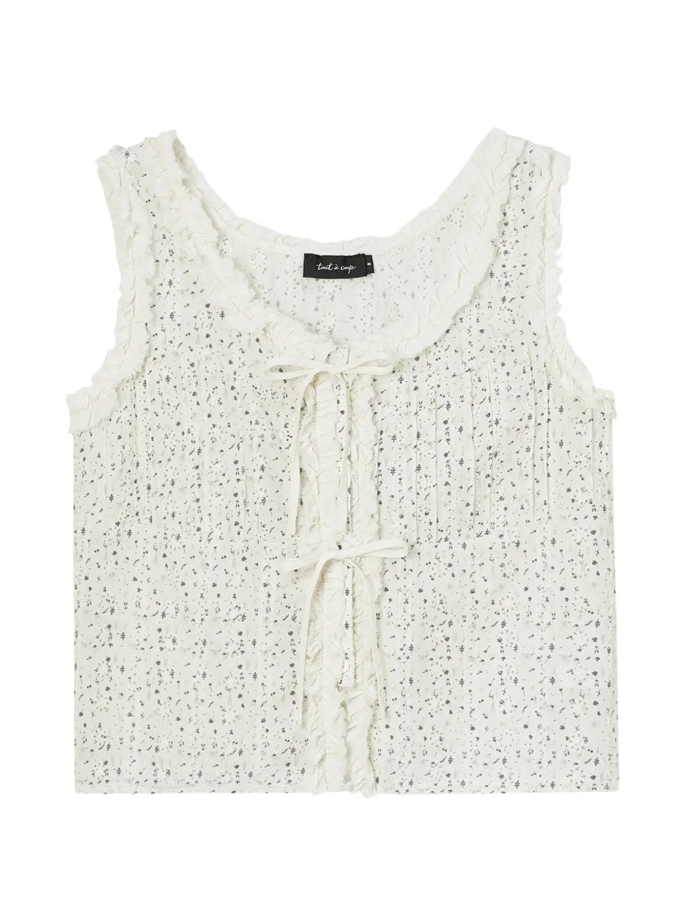 tout a coup floral-print ruffled top