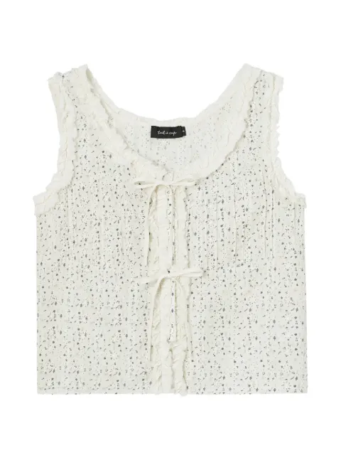 tout a coup top con volantes y estampado floral